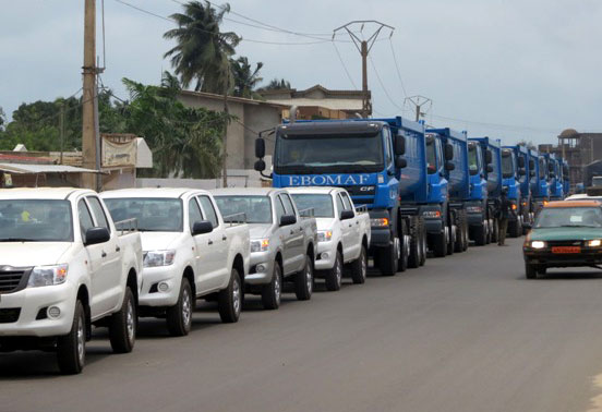 EBOMAF-BENIN : Le premier lot du matériel arrive sur le chantier Parakou-Wèwè